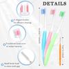 6 Pieces Brace Toothbrush V Shaped Orthodontic Toothbrush with Brush Head 40 Pieces Interdental Brush Soft Bristle Braces Brushes for Cleaning Portable Toothbrushes for Braces (Orange,Medium) view 4