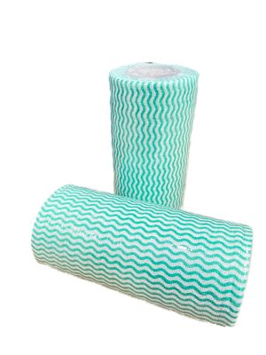 MM Non Woven Reusable and Washable Kitchen Tissue/Towel Paper Roll (2 Rolls, 80 Wipes Per Roll) Green