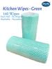 MM Non Woven Reusable and Washable Kitchen Tissue/Towel Paper Roll (2 Rolls, 80 Wipes Per Roll) Green view 2