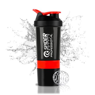COOL INDIANS AMAGING PROTEIN GYM SHAKER 100% LEAK-PROOF SHAKER BLENDER WITH 2 EXTRA COMPARTMENT, FOR PROTEIN, PRE WORKOUT| SIPPER BOTTLE| SHAKER BOTTLE | BPA FREE (RED)
