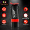 COOL INDIANS AMAGING PROTEIN GYM SHAKER 100% LEAK-PROOF SHAKER BLENDER WITH 2 EXTRA COMPARTMENT, FOR PROTEIN, PRE WORKOUT| SIPPER BOTTLE| SHAKER BOTTLE | BPA FREE (RED) view 4