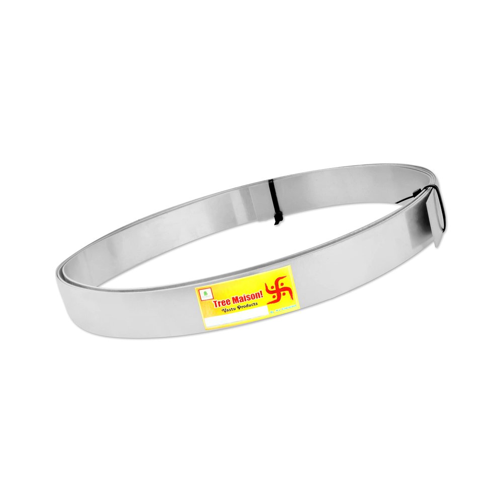 TREEMAISON Stainless Steel Strip | 1 INCH | Pack of 1 | Steel Strip for Vastu | Strip for Toilet Correction | Vastu Remedy | Width-25mm, Thickness-1 mm, Length-8 Feet Approx