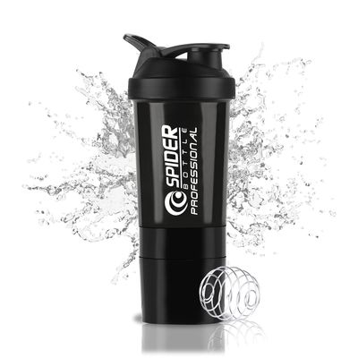COOL INDIANS Gym Shaker Bottle 500ML, Shaker Bottle for Protein Shake 100% Leak-Proof Guarantee Protein Shaker|Sipper Bottle, Ideal for Protein, PRE Workout Shaker Bottle |BPA Free (Black)