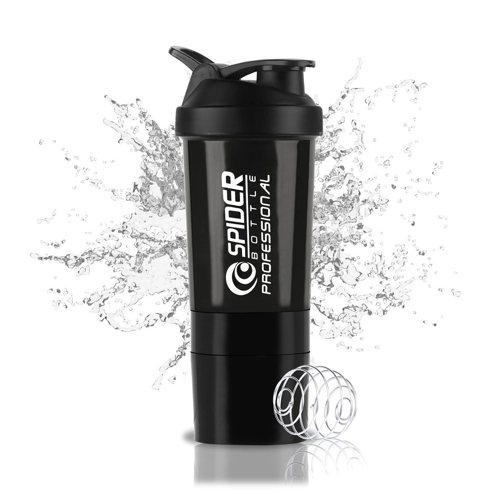 COOL INDIANS Gym Shaker Bottle 500ML, Shaker Bottle for Protein Shake 100% Leak-Proof Guarantee Protein Shaker|Sipper Bottle, Ideal for Protein, PRE Workout Shaker Bottle |BPA Free (Black)