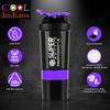 COOL INDIANS Gym Shaker Bottle with WHEY Container Bottle 500ML, Shaker Bottle for Protein Shake 100% Leak-Proof Guarantee Protein Shaker|Sipper Bottle, Ideal for Protein, PRE Workout (Purple) view 3