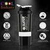 COOL INDIANS Gym Shaker Bottle with WHEY Container Bottle 500ML, Shaker Bottle for Protein Shake 100% Leak-Proof Guarantee Protein Shaker|Sipper Bottle, Ideal for Protein, PRE Workout (White) view 3
