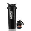 COOL INDIANS Gym Shaker Bottle with WHEY Container Bottle 500ML, Shaker Bottle for Protein Shake 100% Leak-Proof Guarantee Protein Shaker|Sipper Bottle, Ideal for Protein, PRE Workout (Black) view 1