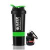COOL INDIANS Gym Shaker Bottle with WHEY Container Bottle 500ML, Shaker Bottle for Protein Shake 100% Leak-Proof Guarantee Protein Shaker|Sipper Bottle, Ideal for Protein, PRE Workout (Green) view 1