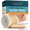 NUVADERMIS Silicone Scar Tape for Surgical Scars - 60" x 1.5" Roll - Extra Long Scar Sheets for C-Section, Tummy Tuck, Keloid, and Surgical Scars - Reusable Medical Grade Silicone Scar Tape view 1