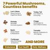 Rooted Active's 7-in-1 Mushroom Complex, Lion's Mane, Reishi, Cordyceps & more, Promotes overall wellbeing, full body detox, increase focus, mental clarity, gut health (60 Caps) view 3