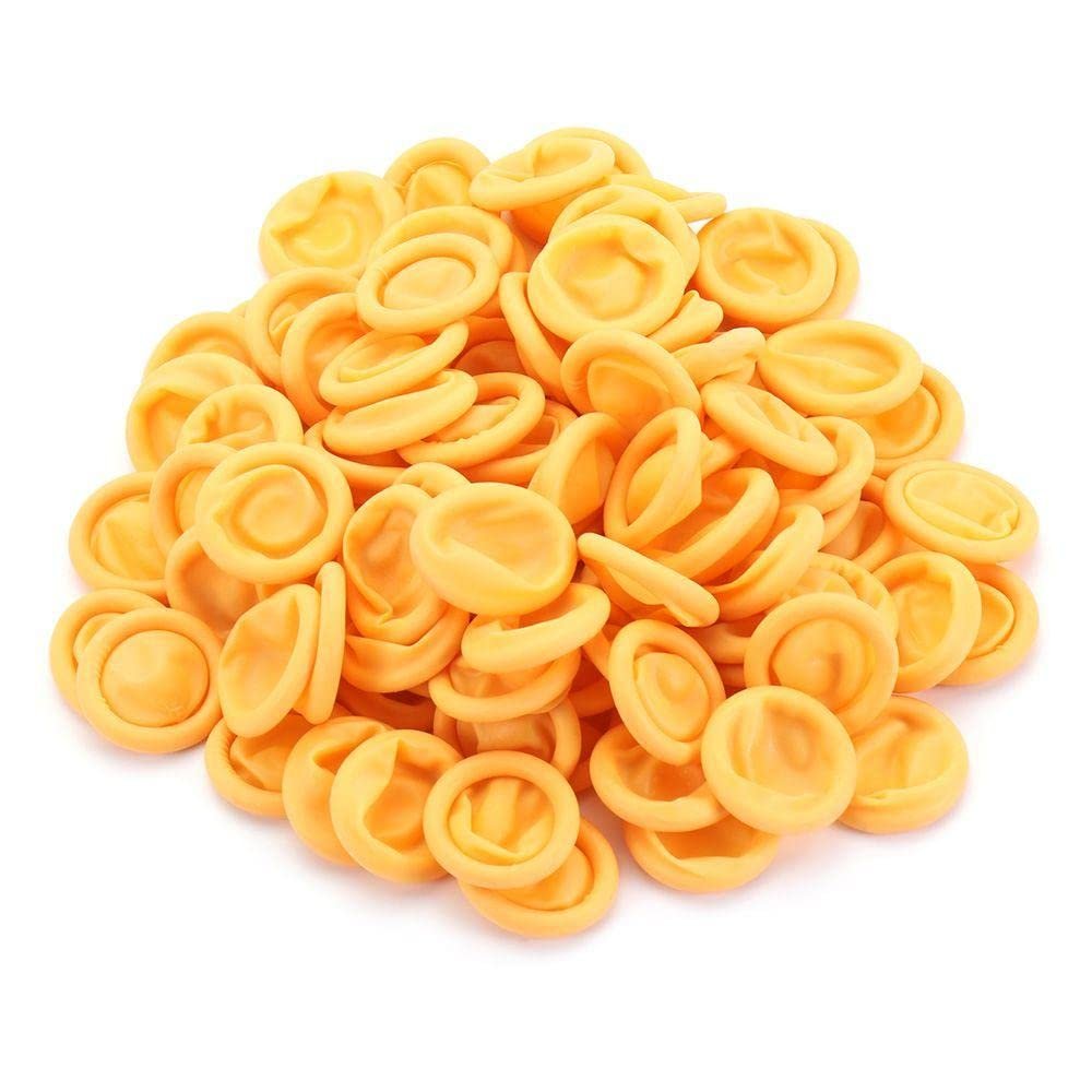 Aadvay Enterprises ESD Finger Cot Packet 800pcs -Yellow(1 packet=800pcs), Latex Rubber Anti static Finger Tip Protective Finger Gloves[Reusable] 400grams, For Electronic Work Pack of (7)