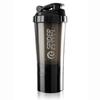 COOL INDIANS Sports Gym Shaker with WHEY Container Bottle|Shaker Bottle|Gym Shaker|100% Leak-Proof Guarantee Protein Shaker|Sipper Bottle|500 ML Shaker Bottle for PRE Workout|BPA Free (Black) view 2