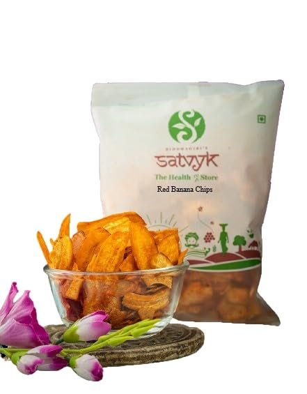 S Siddhagiri's SATVYK THE HEALTH re STORE Red banana chips (Spicy) 250gm
