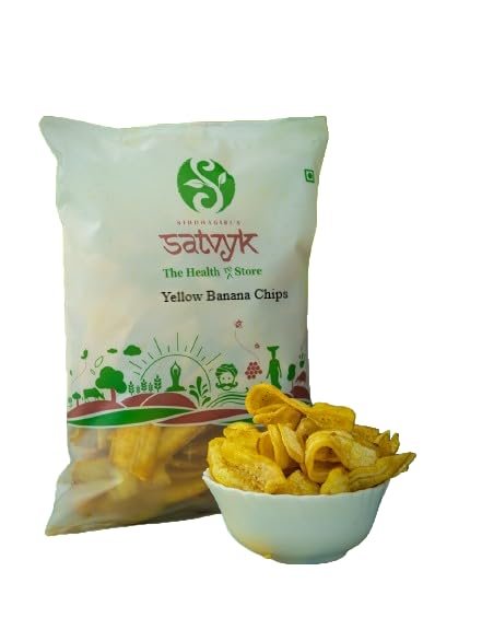 S Siddhagiri's SATVYK THE HEALTH re STORE Yellow banana chips (Salted) 250gm