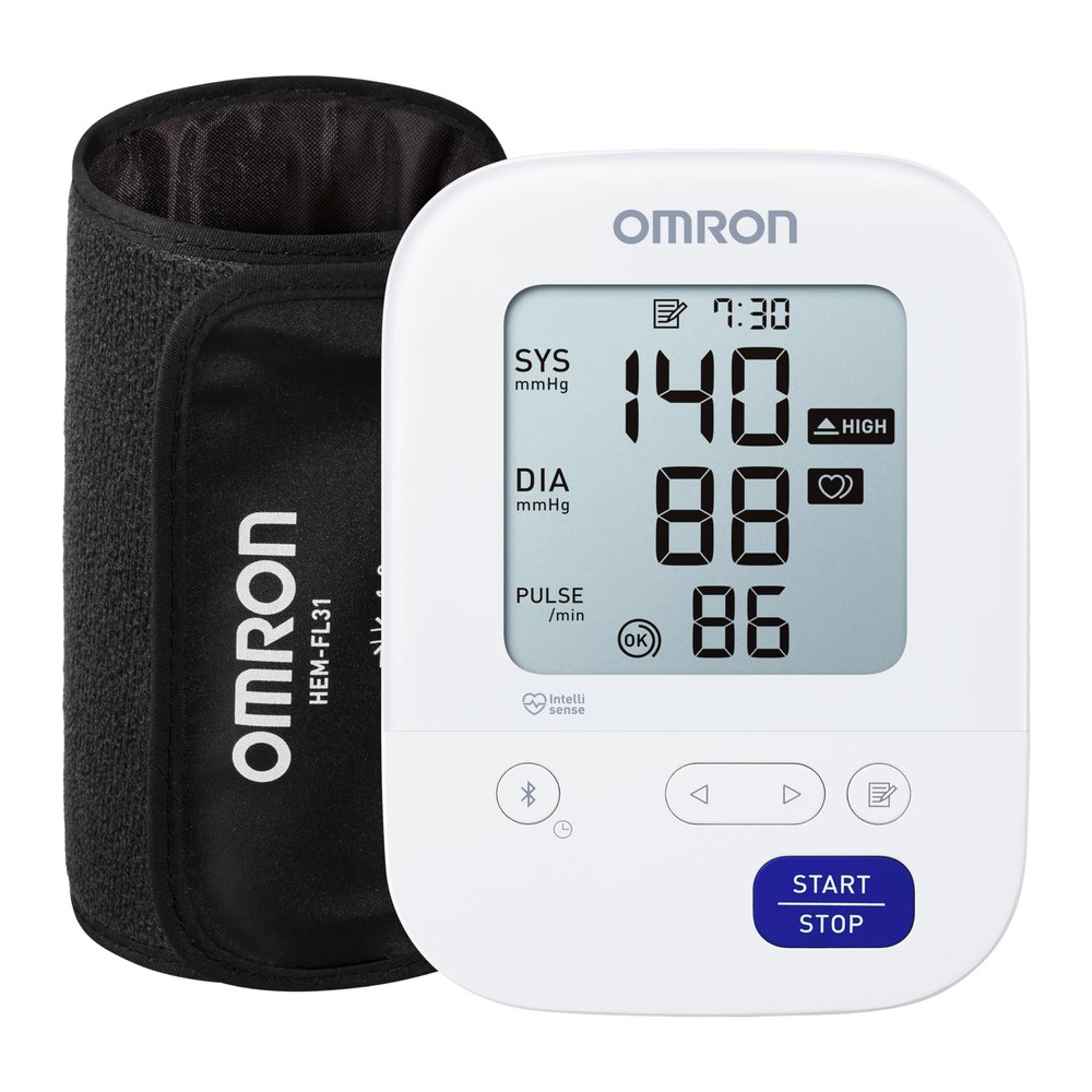 Omron HEM 7156 T Digital Blood Pressure Monitor with 360 Accuracy Intelli Wrap Cuff for All Arm Sizes Accurate Measurements and Bluetooth Connectivity