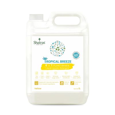 Shatras Liquid Detergent 5 Liter, Laundry Liquid for Fabric Care, Suitable for Top-Load and Front Load Machine and Hand Wash, Concentrated Laundry Detergent