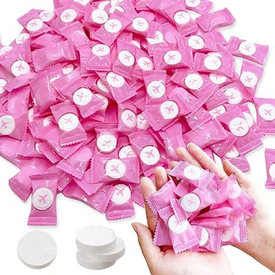 Skyzone Outdoor Travel Magic Compressed Towel Tablets Tissue Disposable Coin Napkin Expands With Water Portable Face Care, Cleaning Wipes Cotton Hand Towel,Travel Facial Tissues Paper (Pack Of 200)