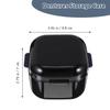 Yardwe Denture Case with Strainer Basket Denture Bath Case Cup Box Portable False Teeth Holder Storage Soak Container Orthodontic Retainer Case for Travel Cleaning Black view 3