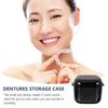 Yardwe Denture Case with Strainer Basket Denture Bath Case Cup Box Portable False Teeth Holder Storage Soak Container Orthodontic Retainer Case for Travel Cleaning Black view 4