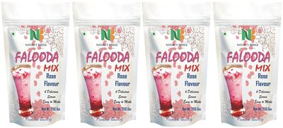 Nature's Bridge Falooda Mix Rose Flavour / Rose Falooda -800 Gm (Pack of 200 Gm x 4)