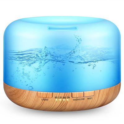 500ML Essential Oil Diffusers for Home Office with Soft Light,Aromatherapy Diffusers for Essential Oils Large Room Waterless Auto Off,Aroma Cool Mist Humidifiers Diffuser Bedroom Kids 4 Timer Settings
