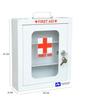 Hustle Grind First Aid Box (White) | Wall-mountable Metal Emergency Medical Kit First Aid Box for School, Office/Home, Multi Partition view 3