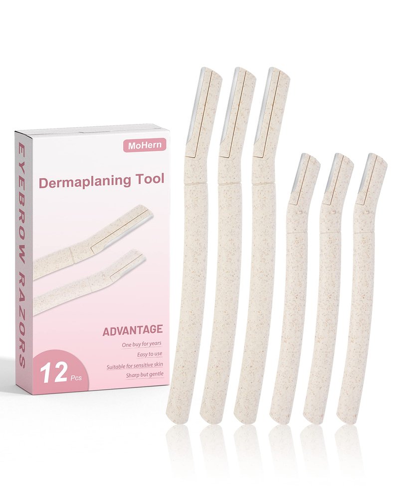 Dermaplane Razor for Women Face, 15 Pcs Microblade Eyebrow Razors, Multipurpose Dermaplaning Tool for Face, Peach Fuzz Removal, Face shavers for Women and Men