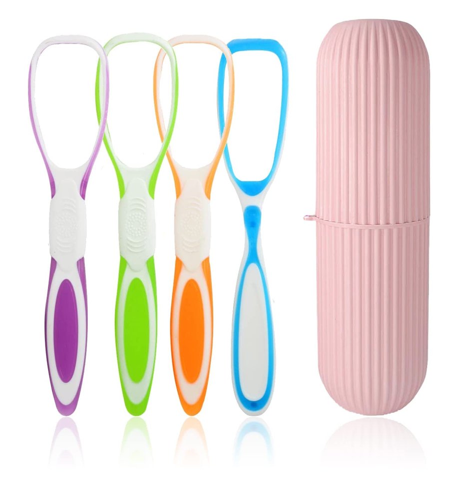 PIVOT Travel Toothbrush Case Portable Toothpaste and Toothbrush Holder Organizer for Travel and Daily Use with 1 Toothbrush Holder Capsule and 4 Tongue Cleaner (6 x 3 x 19.6 Centimeters, 5.00, Piece)