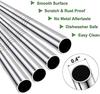 MoneySo Stainless Steel Smoothie Straws, Extra Wide Reusable Metal Drinking Straws for Milkshake, Boba, Smoothie, Beverage, Set of 4 with 1 Cleaning Brush view 2
