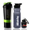 COOL INDIANS Sports Combo of Shaker, Sipper and WHEY Loader Container Bottles|Sipper Bottle|Shaker Bottle|PRE Workout Gym Shaker|Gym ACCESSORISE|Leak-Proof & BPA Free(Pack of 3) (Green) view 1