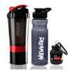 COOL INDIANS Sports Combo of Shaker, Sipper and WHEY Loader Container Bottles|Sipper Bottle|Shaker Bottle|PRE Workout Gym Shaker|Gym ACCESSORISE|Leak-Proof & BPA Free(Pack of 3) (RED) view 1