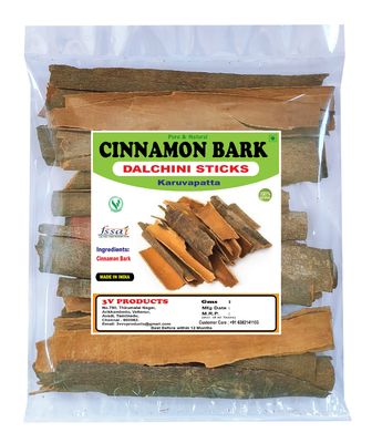3V PRODUCTS Cinnamon Bark - Pack 2x50 grams - Dalchini | Lavanga pattai | Karuvapatta | Cinnamon Cassia