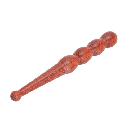 Wooden Massage Stick, Foot Hand Massage Stick Firm Sturdy Muscle Relax Portable Ergonomic for Neck Waist for Arms Legs(Mahogany massage stick)