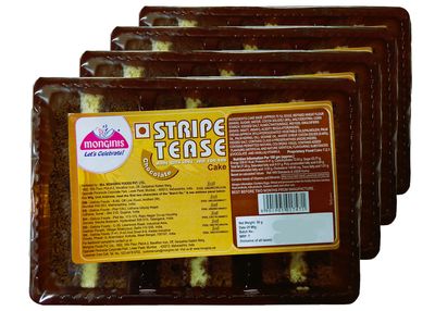 Monginis Stripe Tease Chocolate Cream Layered Cake Pack Of 4 (4 x 50 g)