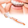 Dual Head Denture Toothbrush, Remove Plaque for Partial, Half, Complete Dentures Cleaning (Orange) view 4