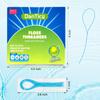 DanTicy Floss Threaders,Deep Clean Floss for Braces, Bridges, and Implants 200PCS(4Pack),Blue view 2
