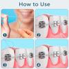 DanTicy Floss Threaders,Deep Clean Floss for Braces, Bridges, and Implants 200PCS(4Pack),Blue view 4