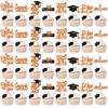 40Pcs Glitter Graduation Cupcake Topper Orange, 2022 Cupcake Toppers Graduation Class of 2022 Cupcake Toppers Supplies, Congrats Cupcake Toppers Graduation Party Decorations 2022 Orange and Black view 1