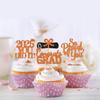 40Pcs Glitter Graduation Cupcake Topper Orange, 2022 Cupcake Toppers Graduation Class of 2022 Cupcake Toppers Supplies, Congrats Cupcake Toppers Graduation Party Decorations 2022 Orange and Black view 3