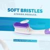 Enshine Advance Clean+ Toothbrush Set (Pack of 6) with Superior Ultra Soft Bristles and Tongue Cleaner | Manual Tooth brush Set for Adults | Multicolor view 3
