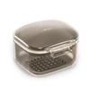 Denture Case, Retainer Case, Denture Bath Box Cup with Strainer basket, Cute Denture Holder Storage Soak Container for Travel Cleaning, Exquisite Retainer cleaner Case, Mouth Guard Case (Black) view 1