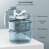 Denture Case, Retainer Case, Denture Bath Box Cup with Strainer basket, Cute Denture Holder Storage Soak Container for Travel Cleaning, Exquisite Retainer cleaner Case, Mouth Guard Case (Black) view 3