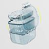 Denture Case, Retainer Case, Denture Bath Box Cup with Strainer basket, Cute Denture Holder Storage Soak Container for Travel Cleaning, Exquisite Retainer cleaner Case, Mouth Guard Case (Black) view 4