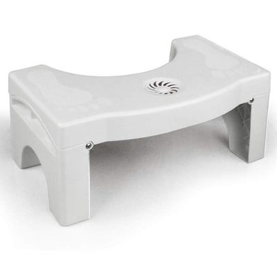 NOBILEA About Space Foldable Non Slip Toilet Step Stool with Air Freshener Slot - White