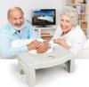 NOBILEA About Space Foldable Non Slip Toilet Step Stool with Air Freshener Slot - White view 2