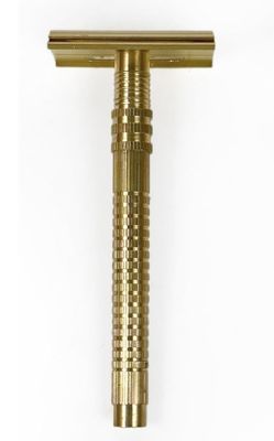 Tinku Men Double Edge Full Brass Safety Razor (Rust Proof, Golden) (T_604)