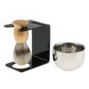 4 in 1 Men Barber Shaving Travel Kit Straight Shave Brush Stand Bowl Shaving Soap Set view 2