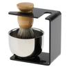 4 in 1 Men Barber Shaving Travel Kit Straight Shave Brush Stand Bowl Shaving Soap Set view 3