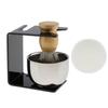 4 in 1 Men Barber Shaving Travel Kit Straight Shave Brush Stand Bowl Shaving Soap Set view 4