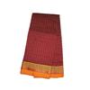 Neyge Women Irkal Ilkal Traditional Handwoven Cotton Silk Star Pattern Satin Jari Border Saree Stripe Pallu (Maroon) view 1